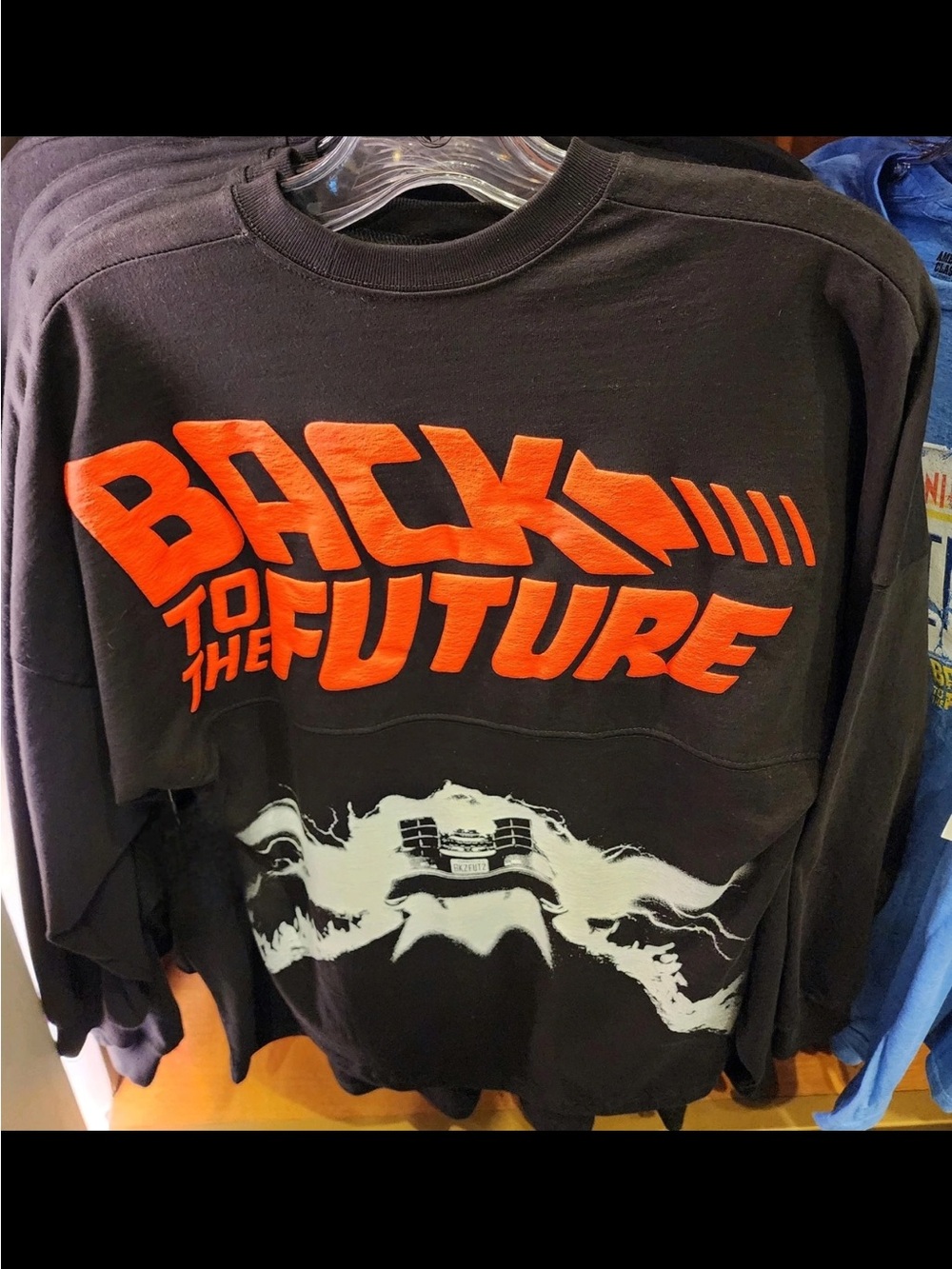 Back to the Future Graphic Crewneck Sweatshirt - Black/Orange